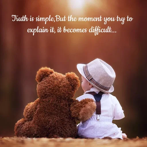 Quote by Sneha - Truth is simple,But the moment you try to explain it, it becomes difficult... - Made using Quotes Creator App, Post Maker App