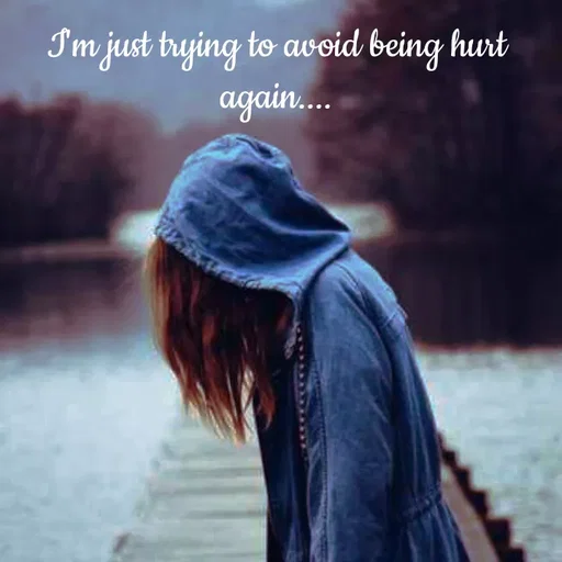 Quote by Sneha - I'm just trying to avoid being hurt again.... - Made using Quotes Creator App, Post Maker App