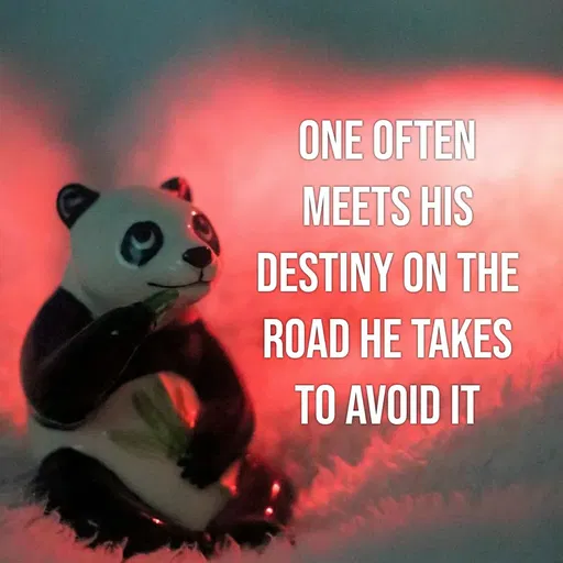 Quote by Vikram Singh - ONE OFTEN
MEETS HIS
DESTINY ON THE
ROAD HE TAKES
TO AVOID IT
 - Made using Quotes Creator App, Post Maker App