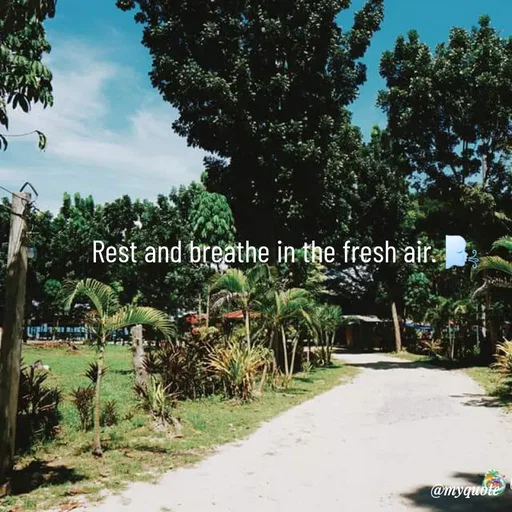 Quote by @aLwaYs cLasSY 🩵⚡ - Rest and breathe in the fresh air. 🌬️ - Made using Quotes Creator App, Post Maker App