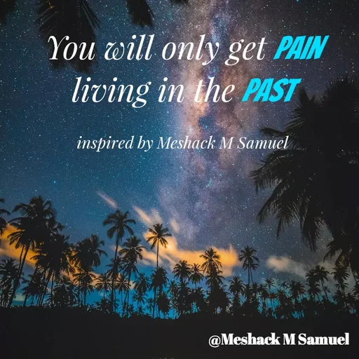 Quote by Meshack M Samuel - You will only get pain living in the past

inspired by Meshack M Samuel - Made using Quotes Creator App, Post Maker App