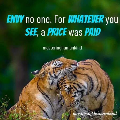 Quote by Meshack M Samuel - Envy no one. For whatever you see, a price was paid

masteringhumankind - Made using Quotes Creator App, Post Maker App