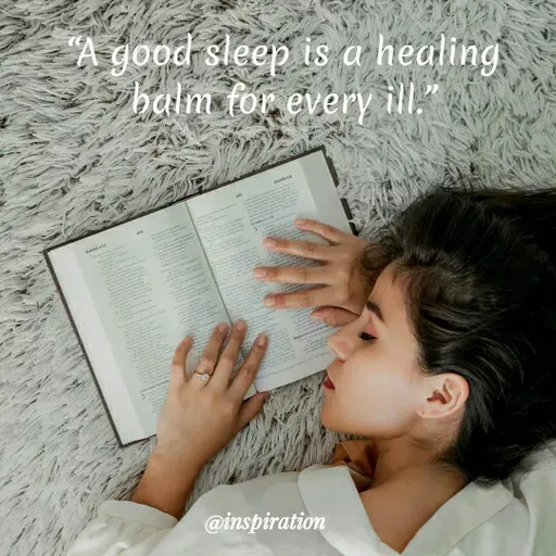 Quote by Nitin Reddy - A good sleep is a healing
balm for every ill."
@inspiration
 - Made using Quotes Creator App, Post Maker App