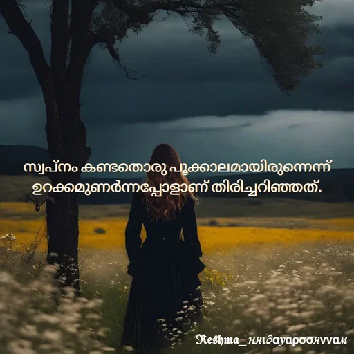 Quote by Sivedhya San - സ്വപ്നം കണ്ടതൊരു പൂക്കാലമായിരുന്നെന്ന് ഉറക്കമുണർന്നപ്പോളാണ് തിരിച്ചറിഞ്ഞത്. - Made using Quotes Creator App, Post Maker App