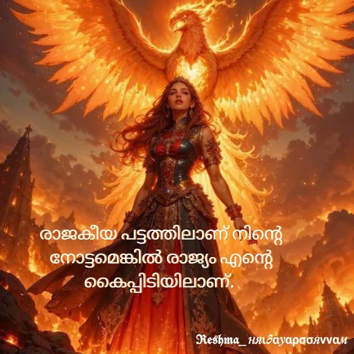 Quote by Sivedhya San - രാജകീയ പട്ടത്തിലാണ് നിന്റെ നോട്ടമെങ്കിൽ രാജ്യം എന്റെ കൈപ്പിടിയിലാണ്.  - Made using Quotes Creator App, Post Maker App