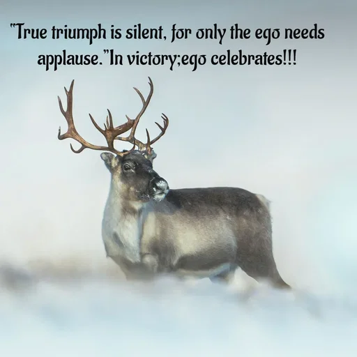 Quote by Tasneem Ara - “True triumph is silent, for only the ego needs applause.”In victory;ego celebrates!!! - Made using Quotes Creator App, Post Maker App