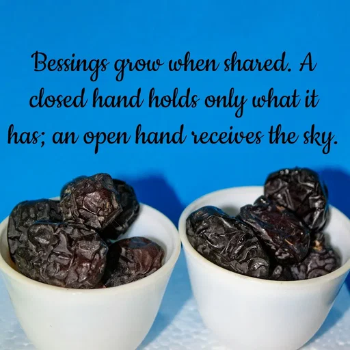 Quote by Tasneem Ara - Bessings grow when shared. A closed hand holds only what it has; an open hand receives the sky. - Made using Quotes Creator App, Post Maker App