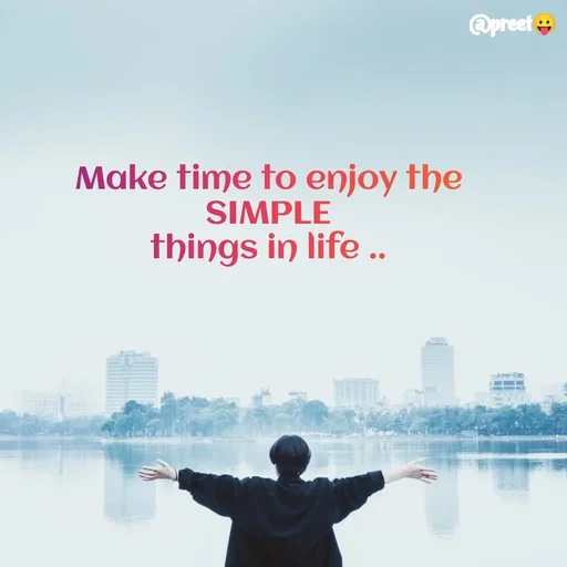 Quote by Preet Gill - @preet
Make time to enjoy the
SIMPLE
things in life .
 - Made using Quotes Creator App, Post Maker App