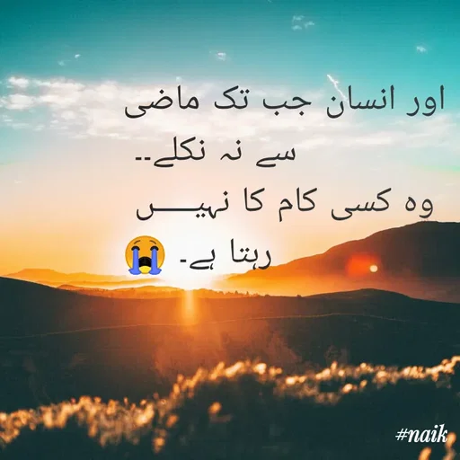 Quote by Naik - اور انسان جب تک ماضی
سے نہ نکلے۔۔ 
وہ کسی کام کا نہیـــــں 
رہتا ہے۔ 😭 - Made using Quotes Creator App, Post Maker App