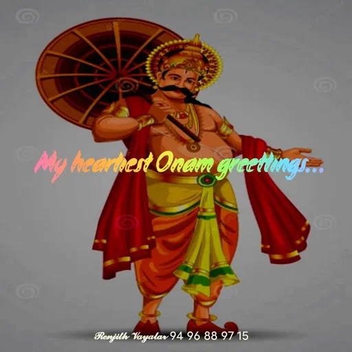 Quote by RENJITH VAYALAR - My heartiest Onam greettings... - Made using Quotes Creator App, Post Maker App