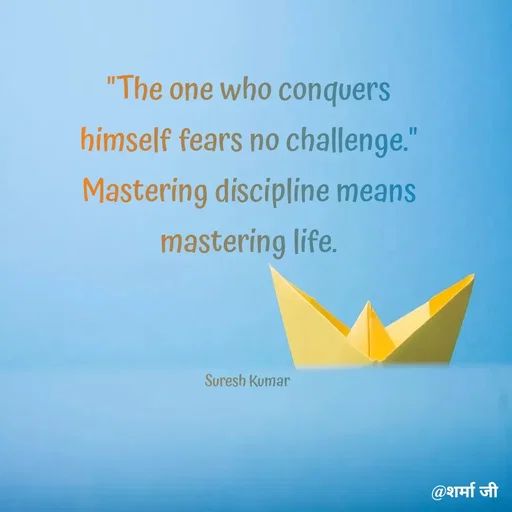 Quote by Suresh Raina - "The one who conquers himself fears no challenge."  Mastering discipline means mastering life.



Suresh Kumar  - Made using Quotes Creator App, Post Maker App