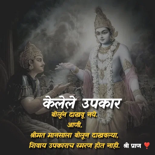 Quote by Sham....🙂✨ - बोलूंन दाखवू नये.
आणी,
श्रीमत मानसाला बोलून दाखवल्या,
शिवाय उपकाराच स्मरण होत नाही. - Made using Quotes Creator App, Post Maker App