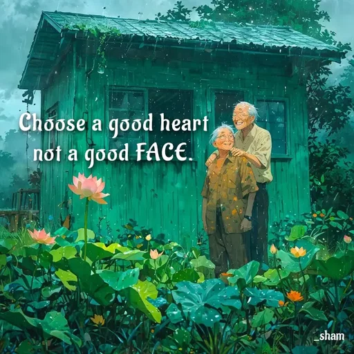 Quote by Sham....🙂✨ - Choose a good heart
not a good FACE. - Made using Quotes Creator App, Post Maker App