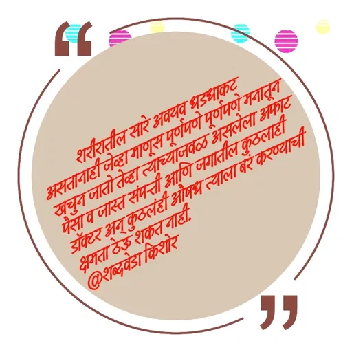 Quote by शब्दवेडा किशोर -  - Made using Quotes Creator App, Post Maker App