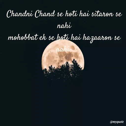 Quote by SAMEER MARK - Chandni Chand se hoti hai sitaron se nahi
mohobbat ek se hoti hai hazaaron se nahi  - Made using Quotes Creator App, Post Maker App