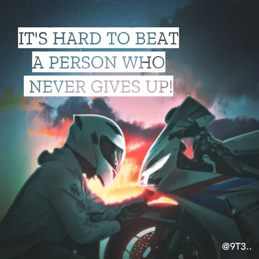 Quote by Tushar... - IT'S HARD TO BEAT
A PERSON WHO
 NEVER GIVES UP! - Made using Quotes Creator App, Post Maker App