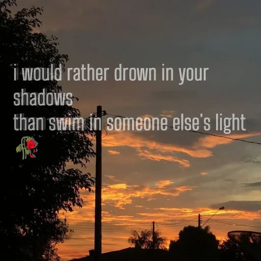 Quote by Khan Sheema - i would rather drown in your shadows
than swim in someone else's light 🥀
 - Made using Quotes Creator App, Post Maker App