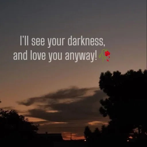 Quote by Khan Sheema - I'll see your darkness,
and love you anyway!🥀 - Made using Quotes Creator App, Post Maker App
