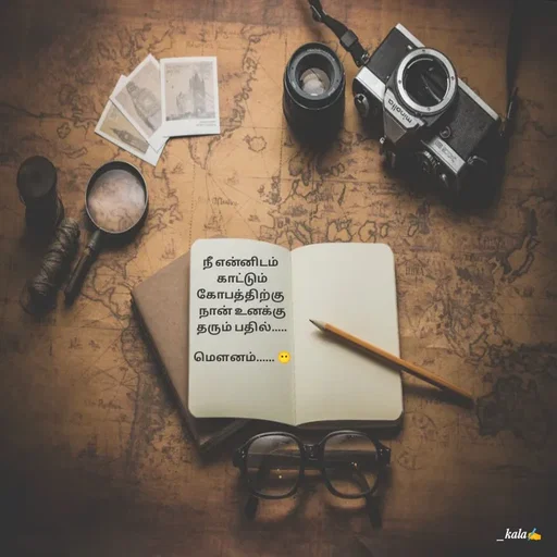 Quote by 🖤kala💙 - நீ என்னிடம்
 காட்டும்
கோபத்திற்கு
 நான் உனக்கு
 தரும் பதில்.....

 மௌனம்...... 😶 - Made using Quotes Creator App, Post Maker App