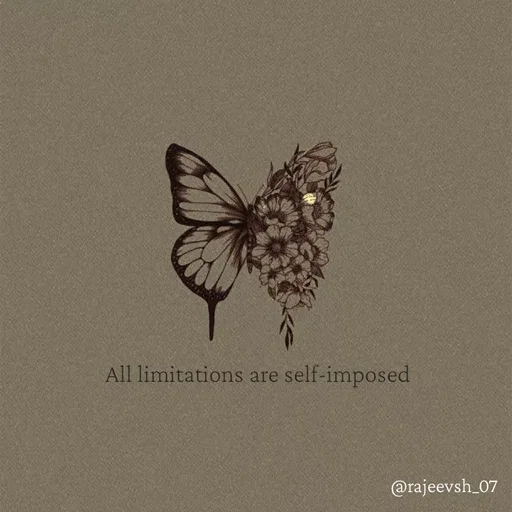 Quote by Rajeev Sharma - All limitations are self-imposed - Made using Quotes Creator App, Post Maker App