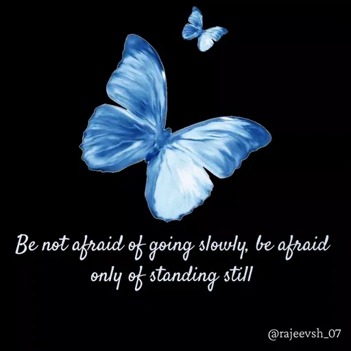 Quote by Rajeev Sharma - Be not afraid of going slowly, be afraid only of standing still - Made using Quotes Creator App, Post Maker App