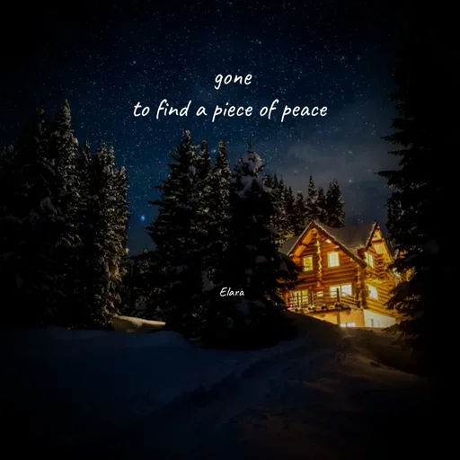 Quote by Chand of sky - gone
to find a piece of peace 






Elara - Made using Quotes Creator App, Post Maker App