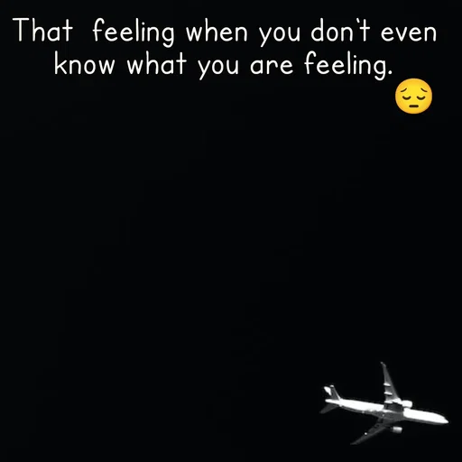 Quote by Meh_Sanhitha - That  feeling when you don't even know what you are feeling.
                                          😔 - Made using Quotes Creator App, Post Maker App