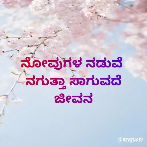 Quote by Honne Gowda - ನೋವುಗಳ ನಡುವೆ 
ನಗುತ್ತಾ ಸಾಗುವದೆ
ಜೀವನ - Made using Quotes Creator App, Post Maker App