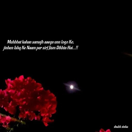 Quote by intense love - Muhbbat kahan samajh aaega unn logo Ko,
jinhen Ishq Ke Naam per sirf Jism Dikhta Hai...!! - Made using Quotes Creator App, Post Maker App