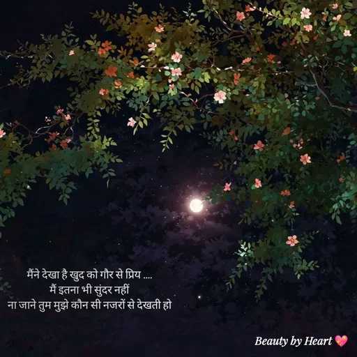 Quote by intense love - मैंने देखा है खुद को गौर से प्रिय ....
मैं इतना भी सुंदर नहीं
 ना जाने तुम मुझे कौन सी नजरों से देखती हो  - Made using Quotes Creator App, Post Maker App