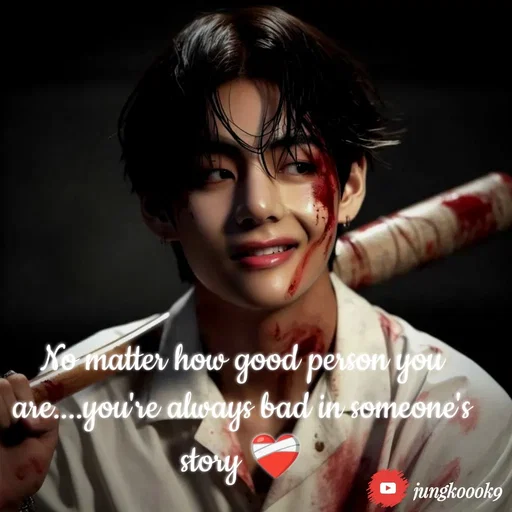 Quote by Monika Kookie(BTS Army) - No matter how good person you are....you're always bad in someone's story ❤️‍🩹 - Made using Quotes Creator App, Post Maker App
