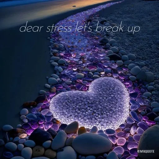 Quote by broken hearted queen - dear stress let's break up  - Made using Quotes Creator App, Post Maker App