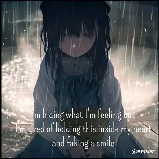 Quote by broken hearted queen - I'm hiding what I'm feeling but 
I'm tired of holding this inside my heart
and faking a smile - Made using Quotes Creator App, Post Maker App