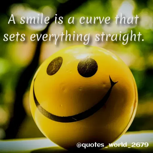 Quote by Devanshi  - A smile is a curve that
sets everything straight.
@quotes_world_2679
 - Made using Quotes Creator App, Post Maker App