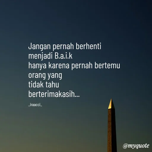 Quote by iraacci -  - Made using Quotes Creator App, Post Maker App
