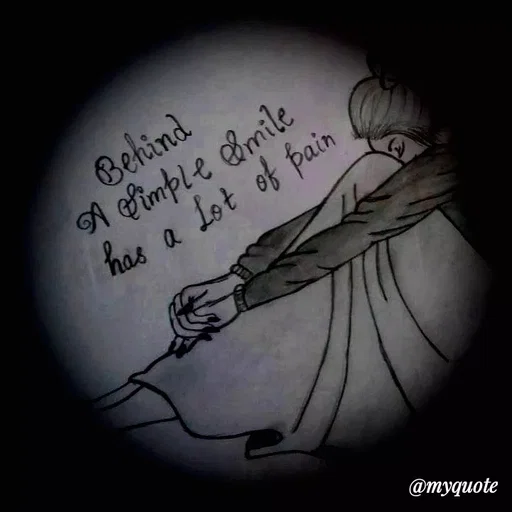 Quote by Shanthi R - Behind
A Gimple &mile
has a Lot of pain
@тудиote
 - Made using Quotes Creator App, Post Maker App