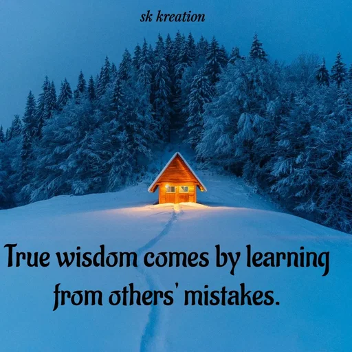 Quote by Keerthi - True wisdom comes by learning from others' mistakes. - Made using Quotes Creator App, Post Maker App