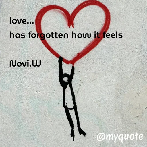 Quote by Novi Wiendarsih - love... 
has forgotten how it feels

Novi.W - Made using Quotes Creator App, Post Maker App