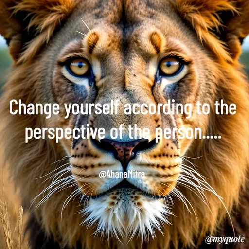 Quote by Queen of Revenge 🖤 - Change yourself according to the perspective of the person.....


@AhanaMitra  - Made using Quotes Creator App, Post Maker App