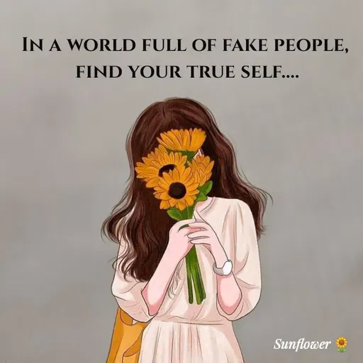 Quote by mindmorsels - In a world full of fake people, 
find your true self.... - Made using Quotes Creator App, Post Maker App
